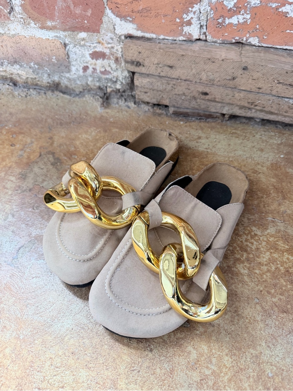 JW Anderson Style Chain Link Mule Clogs